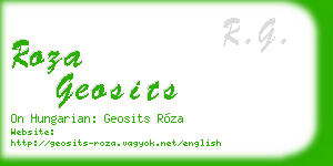 roza geosits business card
